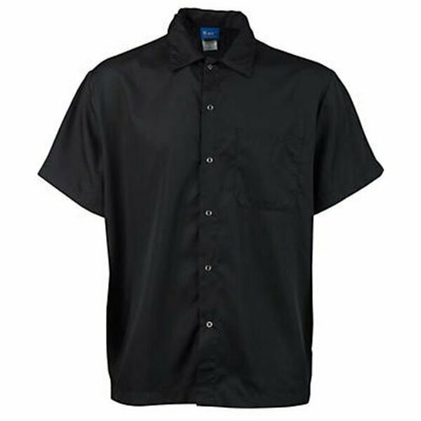 Allpoints Kng 2Xl Cook Shirt Frontsnap, Black 11422XL